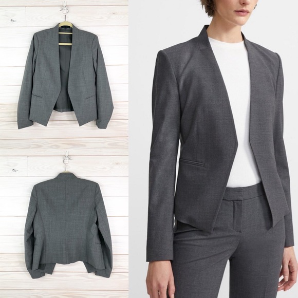 theory stretch wool open jacket
